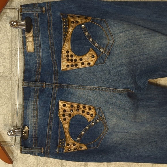 Southpole Jeans Studded Back Pocket Boot Cut Size 9 - Picture 4 of 5